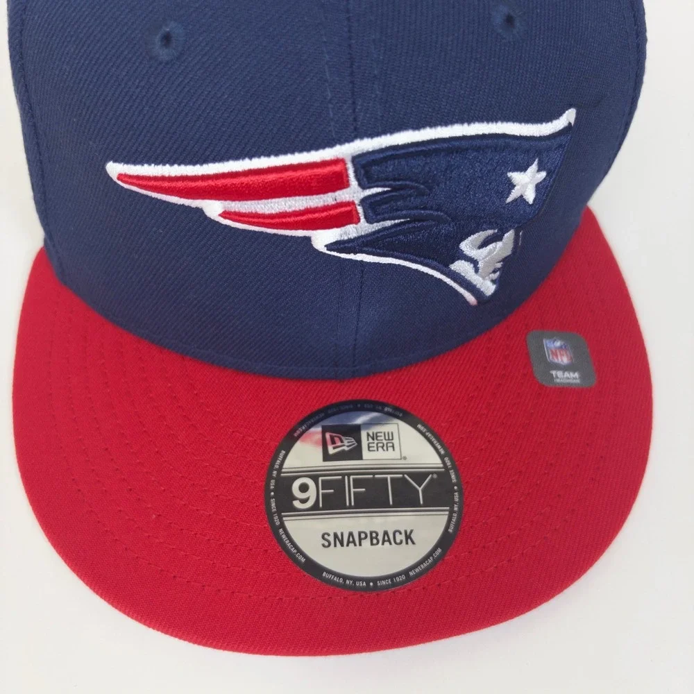 NWT New Era Hat MensPatriots 9FIFTY Snapback Navy Red NFL Cap Football New